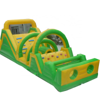 Hola yellow and green  inflatable obstacle course for sale