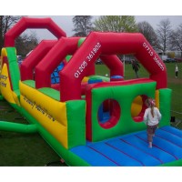 HOLA red inflatable obstacle course for sale