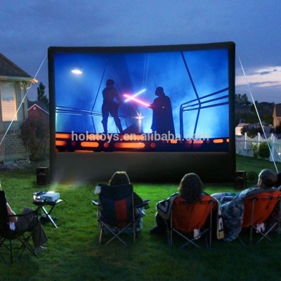 Outdoor inflatable movie screen/inflatable projector screens for party time