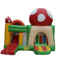 Inflatable Mushroom Bouncer Air Games Trampoline Small Slide Fun House Playground